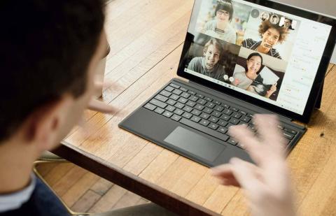 Videoconferencia de una clase online de FP.