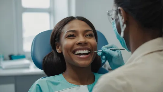 Una paciente en una consulta dental.