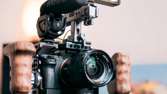Cámara de vídeo grabando