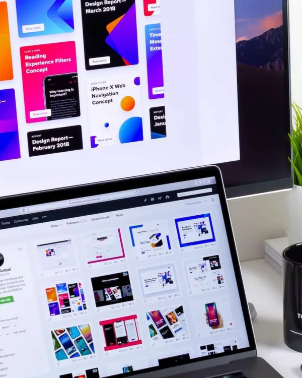 Puesto de trabajo de un diseñador web